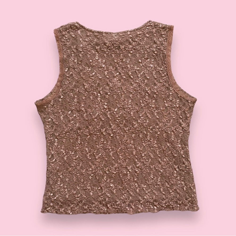 SOLD!! Merona pink fairycore lace cami top - Picture 3 of 4
